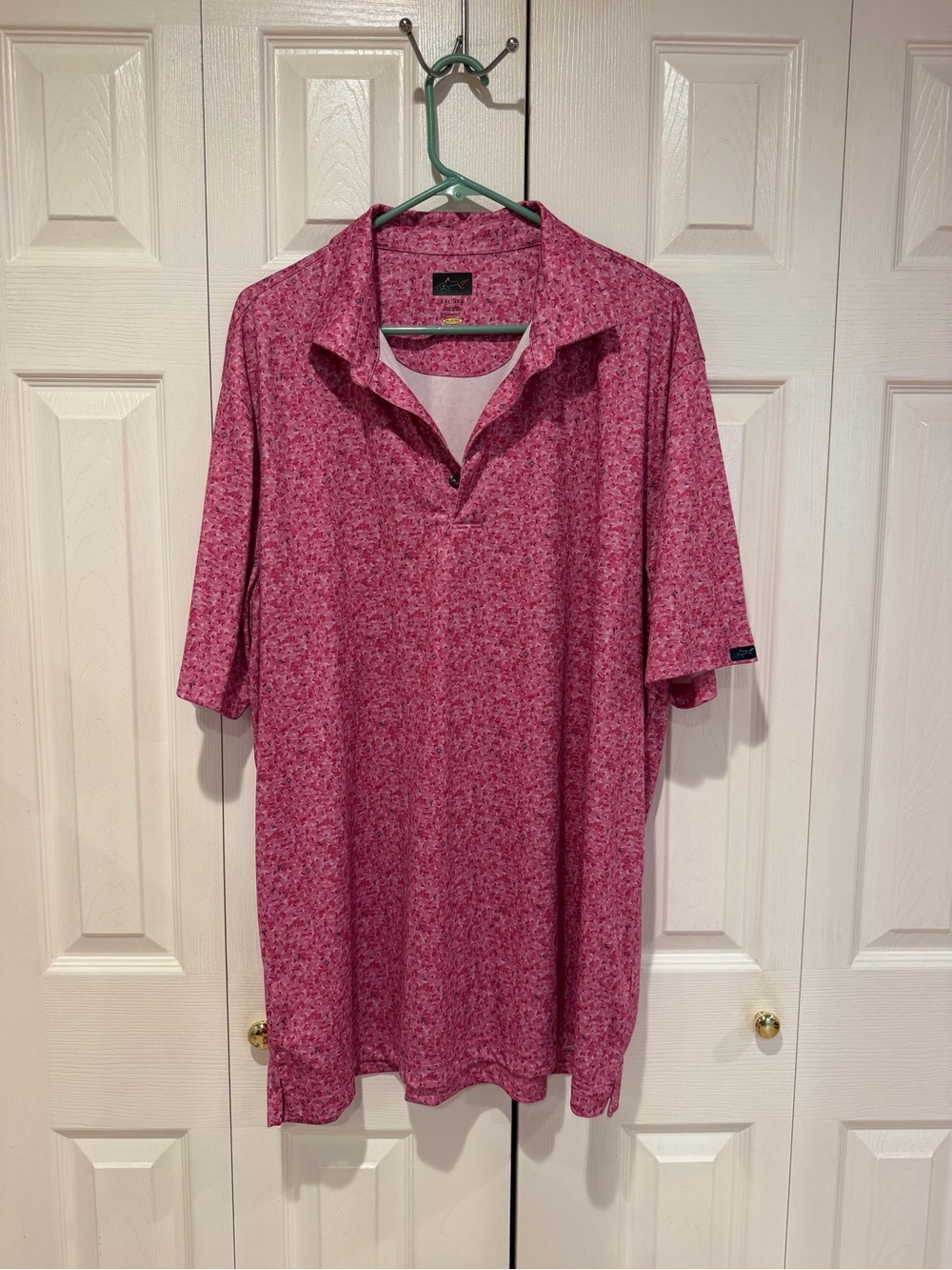 Greg Norman Collection Pink Heather Short-Sleeve Polo